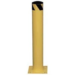 PRO-SAFE 5-1/2" Diam x 42" High, Steel Bollard 8" Wide x 8" Long Mounting Plate BOL-42X51/2ST - 81591349