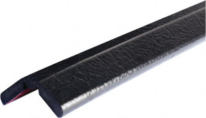 PRO-SAFE 39" Long, Polyurethane Foam Type W Bumper Guard Black, 1" High x 2" Wide Side PS-60-6902-3 - 38371464