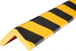 PRO-SAFE Polyurethane Foam Type H Corner Guard Yellow/Black, 1" High Side 60-6770PS - 91065060