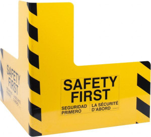 Vestil 24" Long, Steel Corner Protector Yellow, 12" High x 24" Wide Side PCG-24 - 64111917