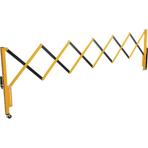 Vestil Folding Gates & Barricades, Type: Expandable Barricade, Height (Inch): 38-5/16, Max Width (Inch): 139, Material: Steel, Color: Yellow EXGATE-30-W - 46111217