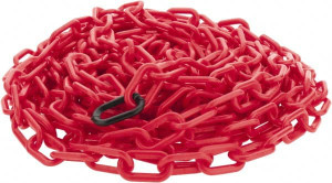 PRO-SAFE 50 ft. Long x 2" Wide Plastic Chain Red CH-RED-50B - 31744295