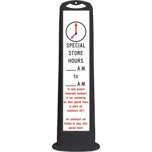 PRO-SAFE Traffic Barrels, Delineators & Posts, Type: Vertical Panel, Material: HDPE, Reflective: No, Base Needed: Yes, Height (Inch): 45, Width (Inch): 15 PS03-768BLK-SSH - 17512633