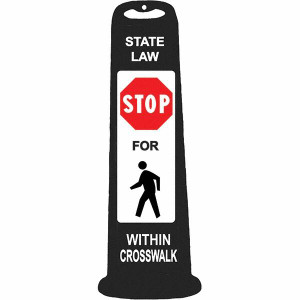 PRO-SAFE Traffic Barrels, Delineators & Posts, Type: Vertical Panel, Material: Polyethylene, Reflective: Yes, Base Needed: Yes, Height (Inch): 40, Height (Decimal Inch): 40.0000 03-760BLKPX - 31607773