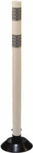 PRO-SAFE 36" High x 3" Wide Reflective Tubular Surface Mount Delineator Urethane, 3 Lbs, White 04-36-WWG - 37665858