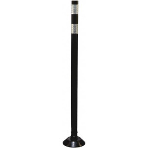 PRO-SAFE 36" High x 3" Wide Reflective Tubular Surface Mount Delineator Urethane, 3 Lbs, Black/White 04-36-BWG - 37665882