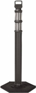 PRO-SAFE 46" High x 4" Wide Reflective Delineator Post High Density Polyethylene (HDPE), 3 Lbs, Black 03-747BLK - 37665999