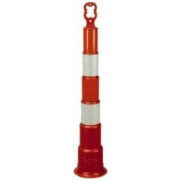 PRO-SAFE 42" High x 8" Wide Reflective Trim Line Channelizer Post High Density Polyethylene (HDPE), 4 Lbs, Orange 03-750-6HI - 63869978