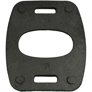 PRO-SAFE 22" Wide x 1.3" High Recycled Rubber Vertical Panel Base 15 Lb, Black 03-760-15 - 31681752