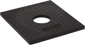 PRO-SAFE 17-1/2 & 15-1/2" Wide x 1-1/4" High Rubber Trim Line Channelizer  Base 10 Lb, Black 03-752-10 - 63869937