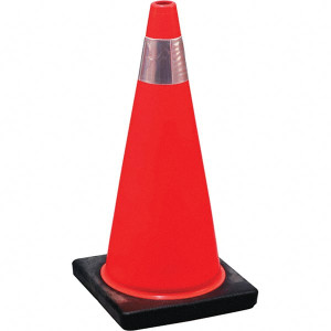 AccuformNMC 18" High, Orange Traffic Cone 10-1/2" Base Width, Rubber TPCC1 - 98873961