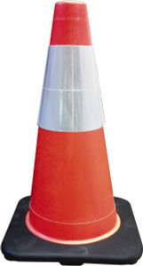 PRO-SAFE 18" High, Orange Traffic Cone with Base 12" Base Width, 3 Lb, PVC 03-500-21 - 91305284