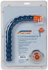 Loc-Line Polycarbonate Flat Base & Shield 7-1/2" Wide x 10" Long x 1/8" Thick, 14" Arm Reach, Magnetic/Bracket Base, For General Purpose Use 60526 - 09777913