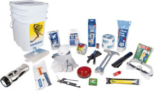 PRO-SAFE Tornado Kit Includes Blankets, Food Bars, Goggles, Gloves, Flares, Water, Light Sticks, Batteries, Masks, Hygiene Kits, Ponchos, Radio, First Aid Kit, Tent MSCK4003-T - 32329401