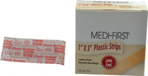 Medique 100 Qty 1 Pack 3" Long x 1" Wide, General Purpose Self-Adhesive Bandage Plastic Bandage 60033 - 45909934