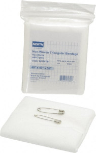 Honeywell North 56" Long x 40" Wide, Triangular Non-Adhesive Bandage White, Sterile, Cotton Bandage 045009 - 02287928