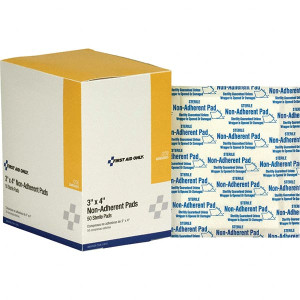 PRO-SAFE Pack of (50) 4-1/2" Long x 3-1/4" Wide, General Purpose Wound Care White, Cotton Bandage PS-I256 - 47960968