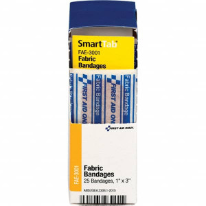 PRO-SAFE Pack of (25) 1-1/2" Long x 1-7/8" Wide, General Purpose Wound Care White, Woven Fabric Bandage PS-FAE-3001 - 47960976