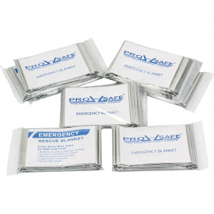 PRO-SAFE Pack of 10 Mylar Rescue & Emergency Blankets 82-11/16" Long x 51-13/64" Wide FB13021052SS - 31310311