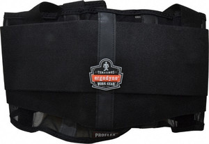 Ergodyne Size S, Hook & Loop, Spandex Belt with Adjustable Shoulder Straps 25 to 30" Waist, 7-1/2" Wide, Detachable Straps, Black 11382 - 00657726