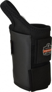 Ergodyne Size XL Neoprene Left Wrist Strap Over 8" Max Wrist Size, 2 Straps, Thumb Loop, Black 70038 - 01338946