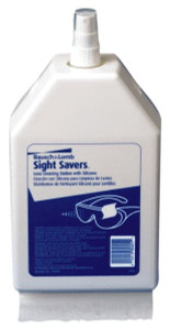 Bausch & Lomb 5-3/8 Inch Wide x 11-1/2 Inch High x 3 Inch Deep, Plastic Lens Cleaning Station 1 Pump, 8 Ounce Capacity Pump, 760 Towelettes, Disposable Station 143060 - 88117114