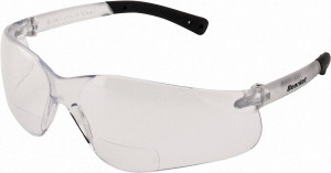 MCR Safety +2, Clear Lenses, Scratch Resistant, Frameless Magnifying Safety Glasses UV Protection, ANSI Z87.1+ BKH20 - 02484947