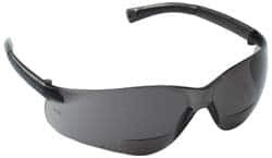 MCR Safety +2, Gray Lenses, Scratch Resistant, Frameless Magnifying Safety Glasses UV Protection, ANSI Z87+ BKH20G - 02484954