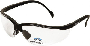 Pyramex +3, Clear Lenses, Scratch Resistant, Framed Dual Lens Magnifying Safety Glasses UV Protection, Adjustable Temples, Black Nylon Frame, ANSI Z87.1, CSA Z94.3-07 SB1810R30 - 35772763