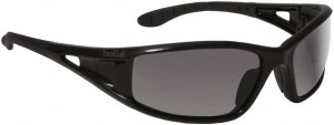 Bolle Safety Smoke Lenses, Framed Safety Glasses Anti-Fog, Scratch Resistant, Black Nylon Frame, Wrap Around 40052 - 72591415