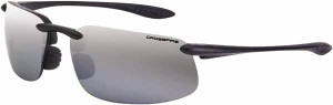 Crossfire Silver Mirror Lenses, Framed Safety Glasses Scratch Resistant, Black Frame, Size Universal, Wrap Around 2123 - 44327625