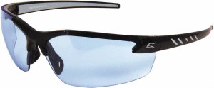 Edge Eyewear Light Blue Lenses, Frameless Safety Glasses Anti-Fog, Scratch Resistant, Black Nylon Frame, Size Universal, Wrap Around DZ113VS-G2 - 54308069