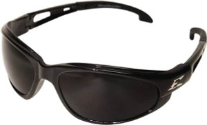 Edge Eyewear Smoke Lenses, Framed Safety Glasses Anti-Fog, Scratch Resistant, Black Nylon Frame, Size Universal, Wrap Around SW116VS - 61491692