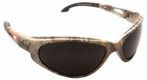 Edge Eyewear Smoke Lenses, Framed Safety Glasses Scratch Resistant, Camouflage Nylon TR90 Frame, Size Universal, Wrap Around SW116CF - 81945958