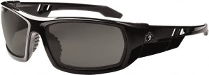 Ergodyne Smoke Lenses, Framed Safety Glasses Uncoated Lenses, Black Frame, Size Universal, Wrap Around 50030 - 31781990