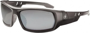 Ergodyne Silver Lenses, Framed Safety Glasses Uncoated Lenses, Matte Black Frame, Size Universal, Wrap Around 50442 - 31782261