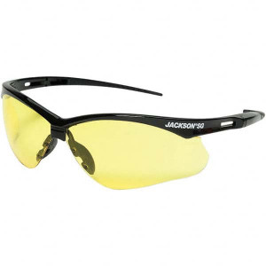 Jackson Safety Safety Glasses, Type: Safety, Lens Color Family: Amber, Lens Color: Amber, Lens Coating: Anti-Fog, Scratch Resistant, Frame Style: Framed, Frame Color Family: Black 50003 - 10068708