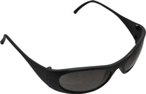 MCR Safety Gray Lenses, Framed Safety Glasses Scratch Resistant, Black Plastic Frame, Size Universal, Wrap Around F2112 - 01892892