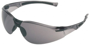 Honeywell North TSR-Gray Lenses, Frameless Safety Glasses Scratch Resistant, Plastic Frame, Size Universal, Wrap Around A801 - 72472848