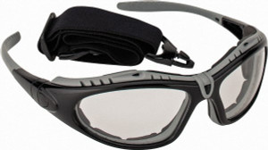 PRO-SAFE Size Universal Clear Polycarbonate Anti-Fog & Scratch Resistant Hybrid Safety Glasses/Goggles Indirect Vent Black Frame, Over The Glass MSC-PS-51 - 87512794