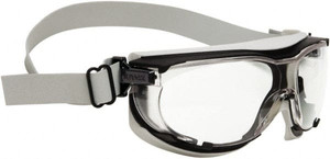 UVEX Size Universal Clear Polycarbonate Anti-Fog & Scratch Resistant Safety Goggles Indirect Vent Black Frame, Over The Glass S1650D - 70466685