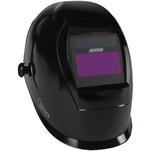 Jackson Safety 3-25/32" Window Width x 1-13/16" Window Height, 9 to 13 Shade Auto-Darkening Lens, Fixed Front Welding Helmet Black Thermoplastic Green Lens 46140 - 43397777