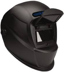 PRO-SAFE 3-21/32" Window Width x 1-3/4" Window Height, 10 Shade Fixed Shade Lens, Front Lift Welding Helmet Black Nylon Clear Lens WH-100-ST - 62674544