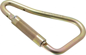 Honeywell Miller 400 Lb. Capacity Locking Carabiner 2 Inch, Screw Lock Gate, Steel 18D-1 - 06849756