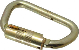 Honeywell Miller 400 Lb. Capacity Locking Carabiner 1 Inch, Screw Lock Gate, Steel 17D-1 - 67822106