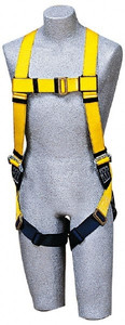 DBI-SALA 420 Lb Capacity, Size Universal, Full Body Construction Safety Harness Polyester Webbing, Pass-Thru Leg Strap, Pass-Thru Chest Strap 1103321 - 63822092