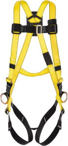 MSA Safety 310 Lb Capacity, Size Standard, Full Body Vest Harness Webbing, Pass-Thru Leg Straps, Pass-Thru Chest Strap, Full Body Protection 10072483 - 43090265