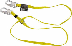 Honeywell Miller 6 ft. Long, 310 Lb Capacity, 1 Leg Locking Snap Hook Harness Positioning/Restraint Lanyard 1-1/2" Diam, Polyester Webbing, Locking Snap Hook Anchorage Connection 210WLS-Z7/6FTYL - 47170188