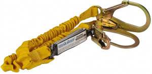 PRO-SAFE 6 ft. Long, 350 Lb Capacity, 2 Leg Locking Snap Hook Harness Shock Absorbing Lanyard Polyester Webbing, Locking Rebar Snap Hook Anchorage Connection PS-SA-LN19 - 62841812