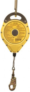 Gemtor 30 ft. Long, Stainless Steel Cable Self-Retracting Lifeline 0.187" Diam, Swivel Locking Snap Hook Connector SRL-30S - 74108465